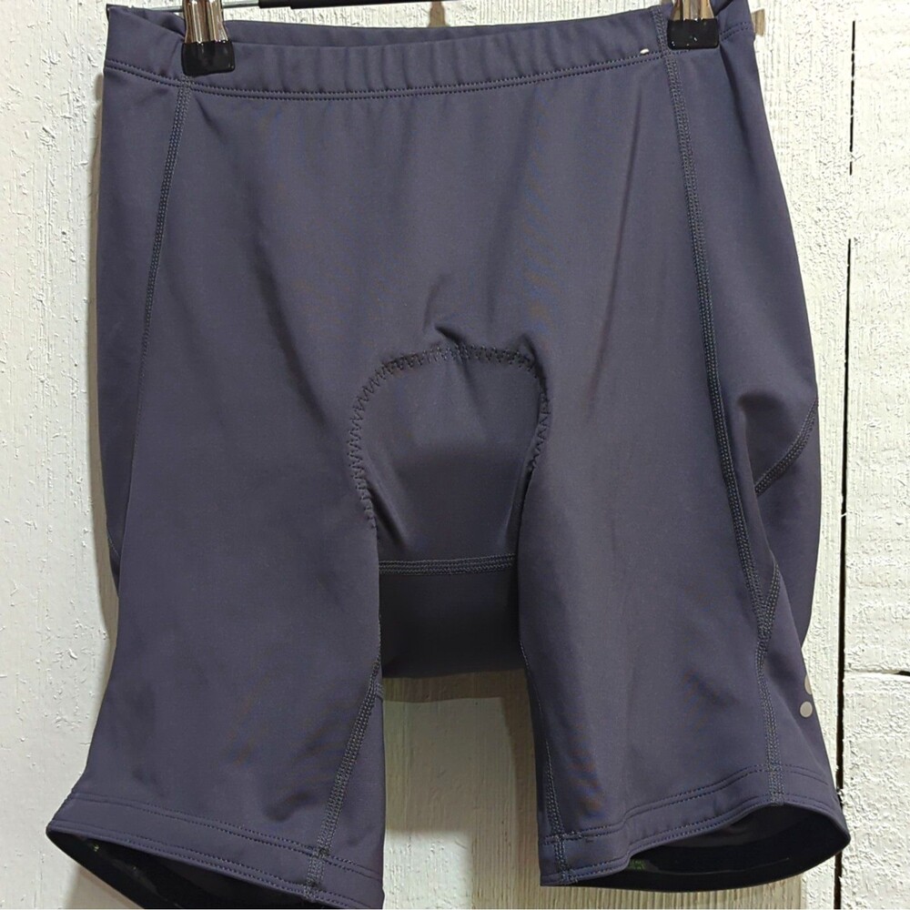 Xersion Unisex Adult Cycling Bike Shorts S Gray Padded Anti-Odor Stretch Pull-On